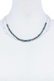 Double Layer Beaded And Chain Necklace