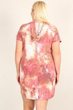 Plus Size Tie-dye Print Relaxed Fit Dress