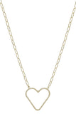 Metal Chain Heart Pendant Necklace