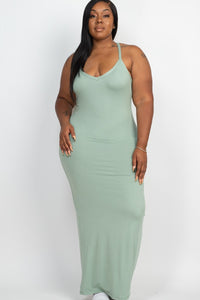 Plus Racer Back Maxi Dress