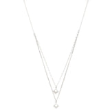 Double Star Crystal Layered Necklace