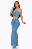 Sxy Back Sequin Maxi Dress