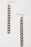 Rodeo Western Round Bead Pattern Metal Dangle Earring